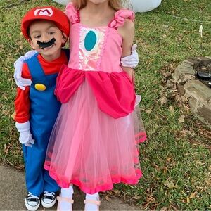 Kids princess peach costume
